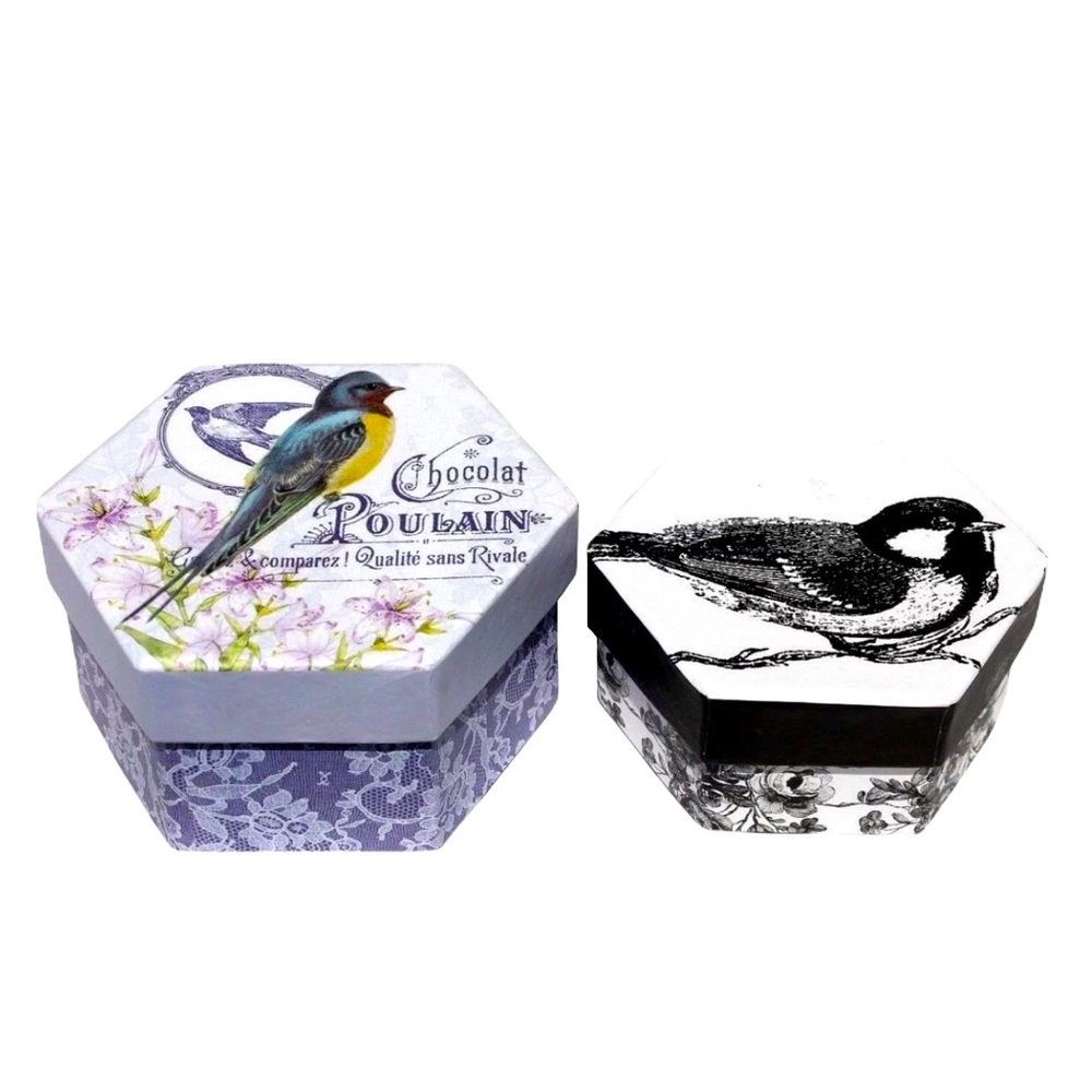 Poulain Purple Bird Trinket Small Gift Boxes, 2 ct